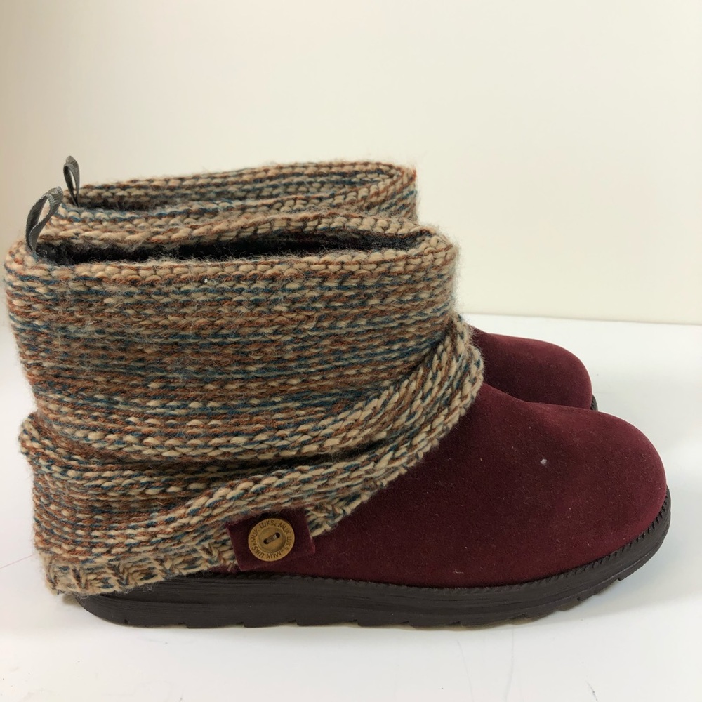 Women Mukluks Patti suede/knitted shaft booties 9 - Picture 2 of 6